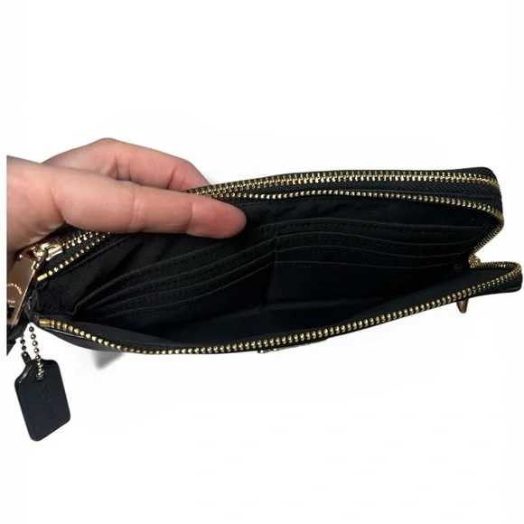 Coach Brown Signature Monogram Shoulder Bag with Large Corner Zip Wristlet - Picture 11 of 14